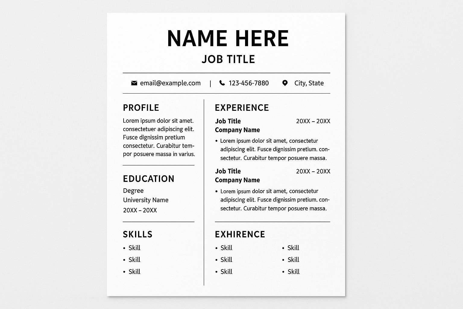 Resume Template