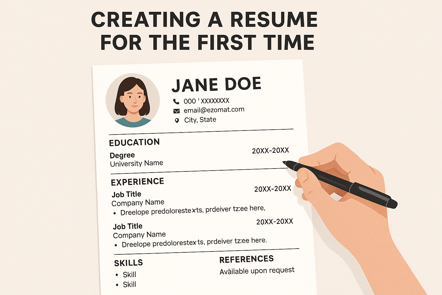 Creating a Resume the first time with no experience