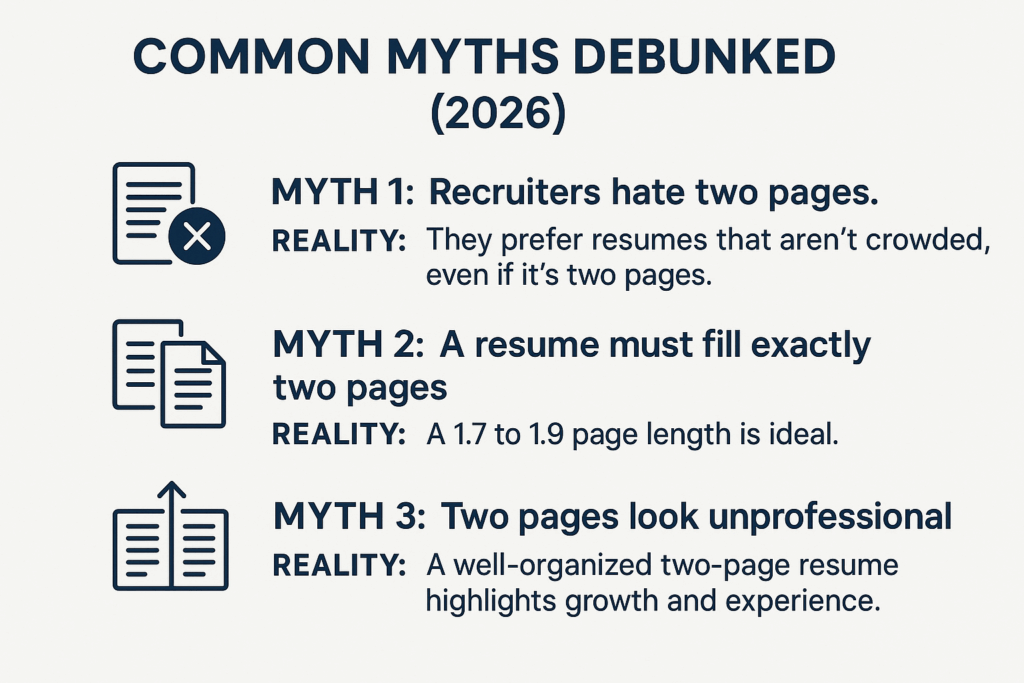 Common Myths Debunked For two page resume